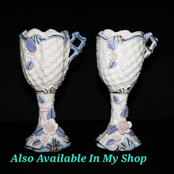 Pair of Vintage Vases with Handles | Bud Vases - Picture 8 of 9